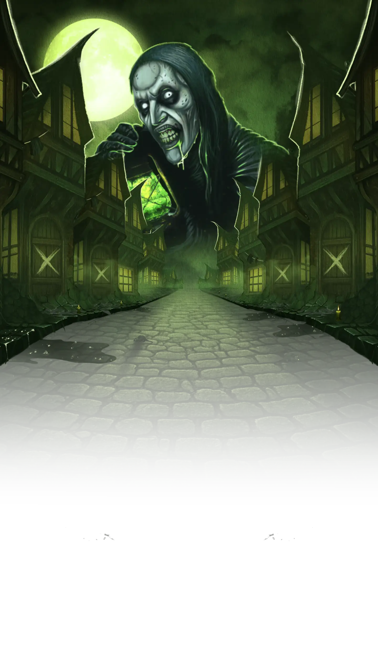 Dark cobblestone street